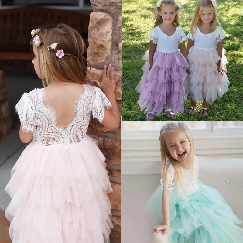 Girl's Dresses Baby Girls Dress Princess Wedding Party Frocks Lace Tutu Layered Summer Backless For With Flower Headband 3 8Y, Red;yellow
Girl's Dresses Baby Girls Dress Princess Wedding Party Frocks Lace Tutu Layered Summer Backless For With Flower Headband 3 8Y, Red;yellow