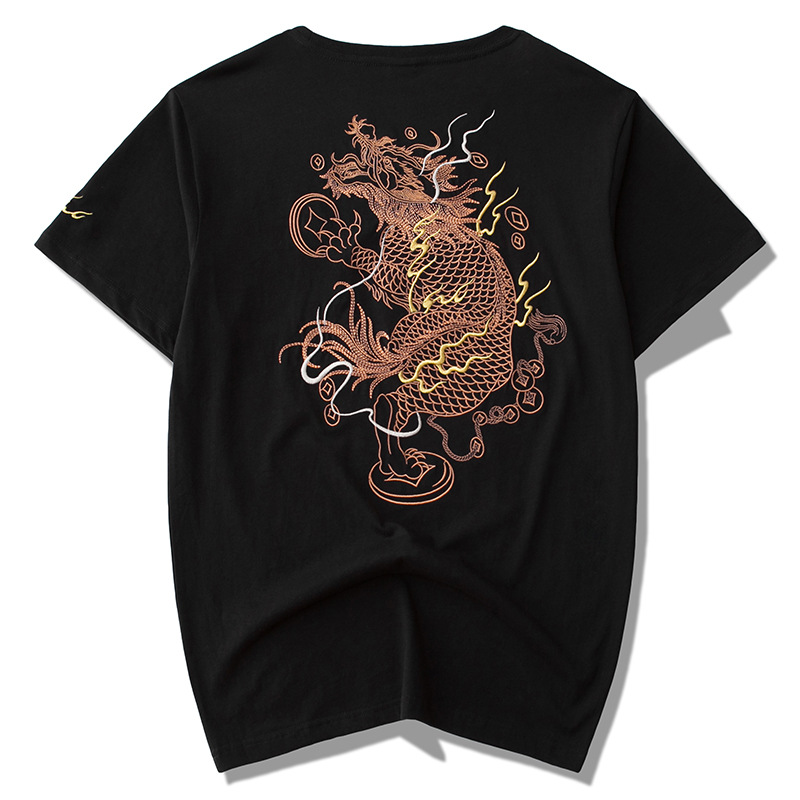 2021 summer new national fashion chinese style kirin embroidery loose cotton half sleeves t-shirt social short sleeve t-shirt men, White;black
2021 summer new national fashion chinese style kirin embroidery loose cotton half sleeves t-shirt social short sleeve t-shirt men, White;black