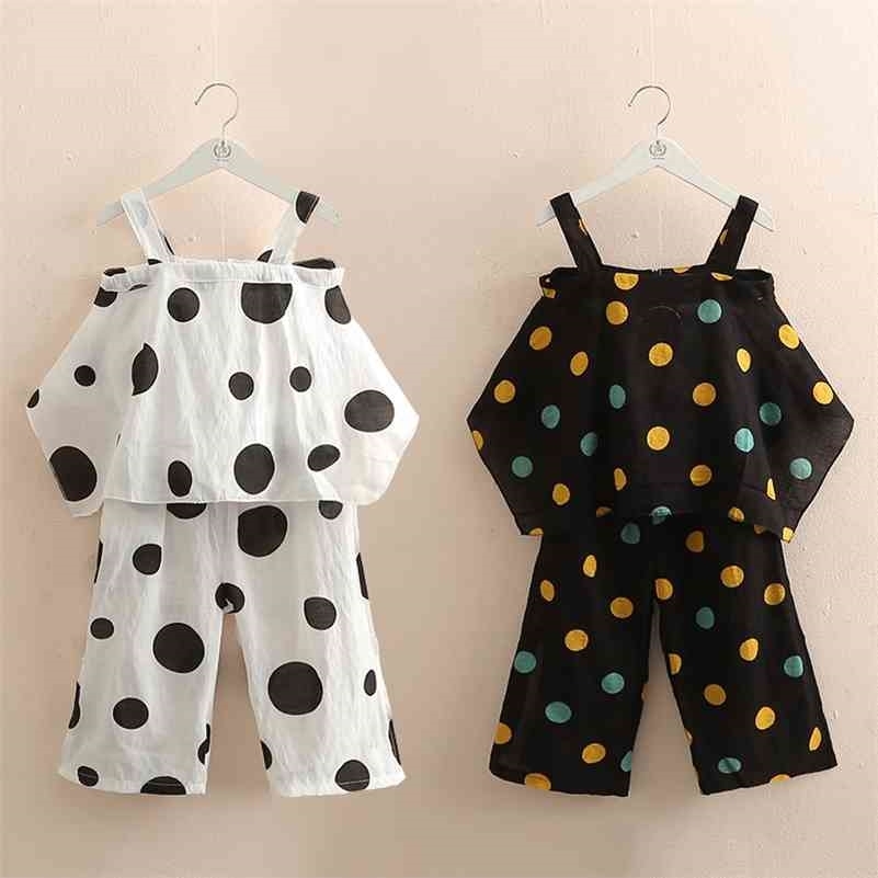 Casual 3 4 6 8 10 12 Years White Black Polka Dots Suits Baby Kids Girls Summer Strapless Vest + Shorts 2 Pcs Clothing Set 210701
Casual 3 4 6 8 10 12 Years White Black Polka Dots Suits Baby Kids Girls Summer Strapless Vest + Shorts 2 Pcs Clothing Set 210701