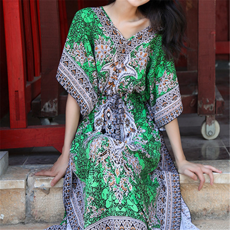 Cotton Long Beach Cover up Robe de Plage Swimsuit Tunic Vestidos Bathing suit s Kaftan Swim cover #Q702 210420