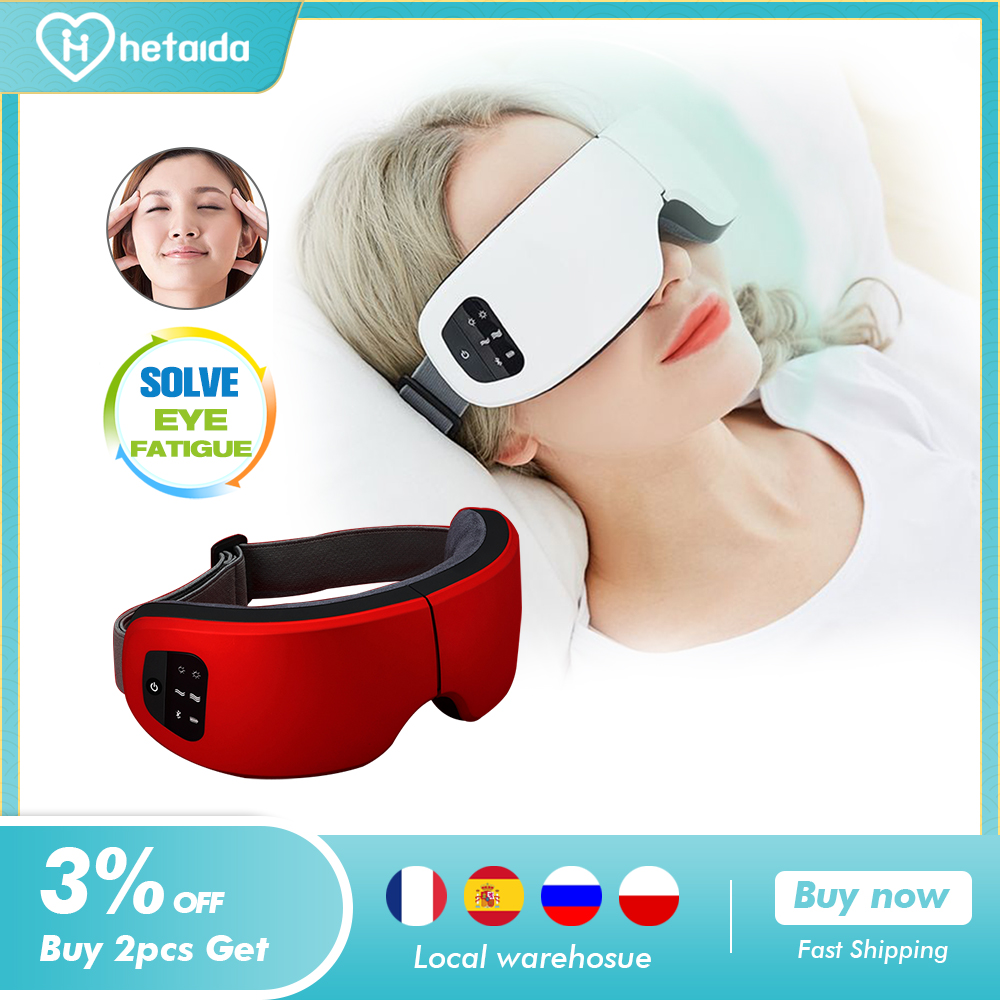 HeTaiDa Eye Massager Anti Wrinkle Fatigue Relief Music Wireless Heating Air Pressure Vibration Eye Massage Glasses for Eye Care
HeTaiDa Eye Massager Anti Wrinkle Fatigue Relief Music Wireless Heating Air Pressure Vibration Eye Massage Glasses for Eye Care