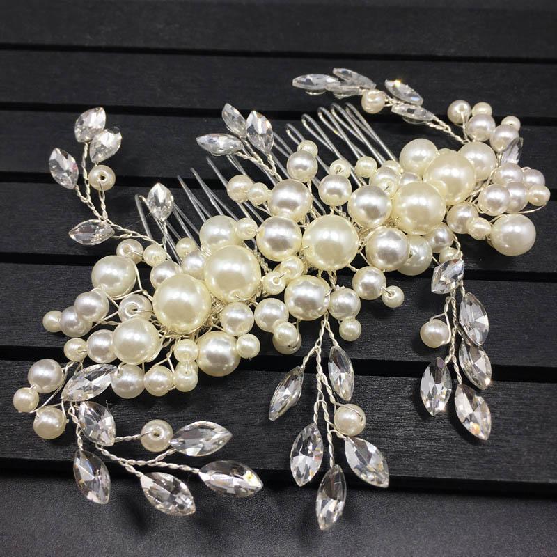 Hair Clips & Barrettes Wedding Crystal Faux Pearl Bridal Crown Comb Accessories XIN-, Golden;silver
Hair Clips & Barrettes Wedding Crystal Faux Pearl Bridal Crown Comb Accessories XIN-, Golden;silver