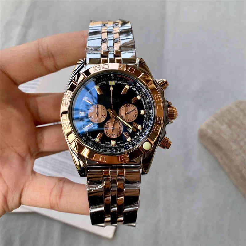 Luxury Mens Watch Sports Quartz Movement Chronograph Rose Gold Stainless Steel Bracelet Sapphire Crystal Male Wristwatches, Slivery;brown
Luxury Mens Watch Sports Quartz Movement Chronograph Rose Gold Stainless Steel Bracelet Sapphire Crystal Male Wristwatches, Slivery;brown