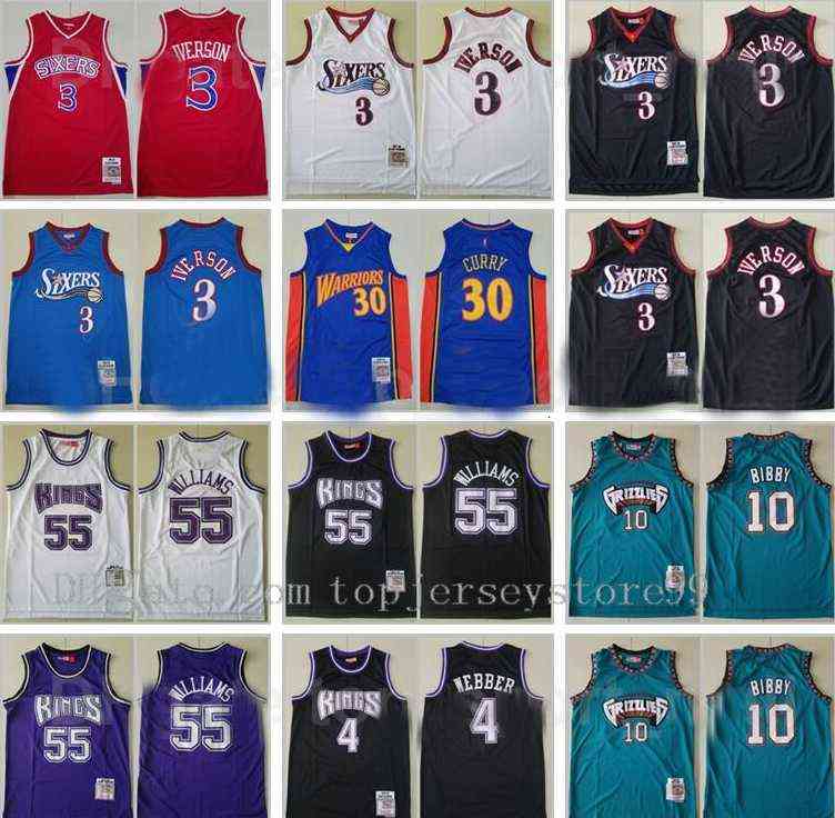 100% Stitched Mens Allen Iverson Jersey 3 Jason Williams 55 Chris Webber 4 Michael Mike Bibby 10 Stephen Curry 30 Basketball Jersey S-2XL, 3 black
100% Stitched Mens Allen Iverson Jersey 3 Jason Williams 55 Chris Webber 4 Michael Mike Bibby 10 Stephen Curry 30 Basketball Jersey S-2XL, 3 black
