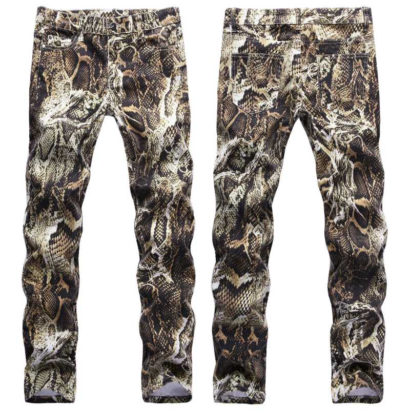 Men's Jeans Cool Digital Print Snakeskin Pattern Evening Performance Singer Slim Fashion Hip-hop, Blue
Men's Jeans Cool Digital Print Snakeskin Pattern Evening Performance Singer Slim Fashion Hip-hop, Blue