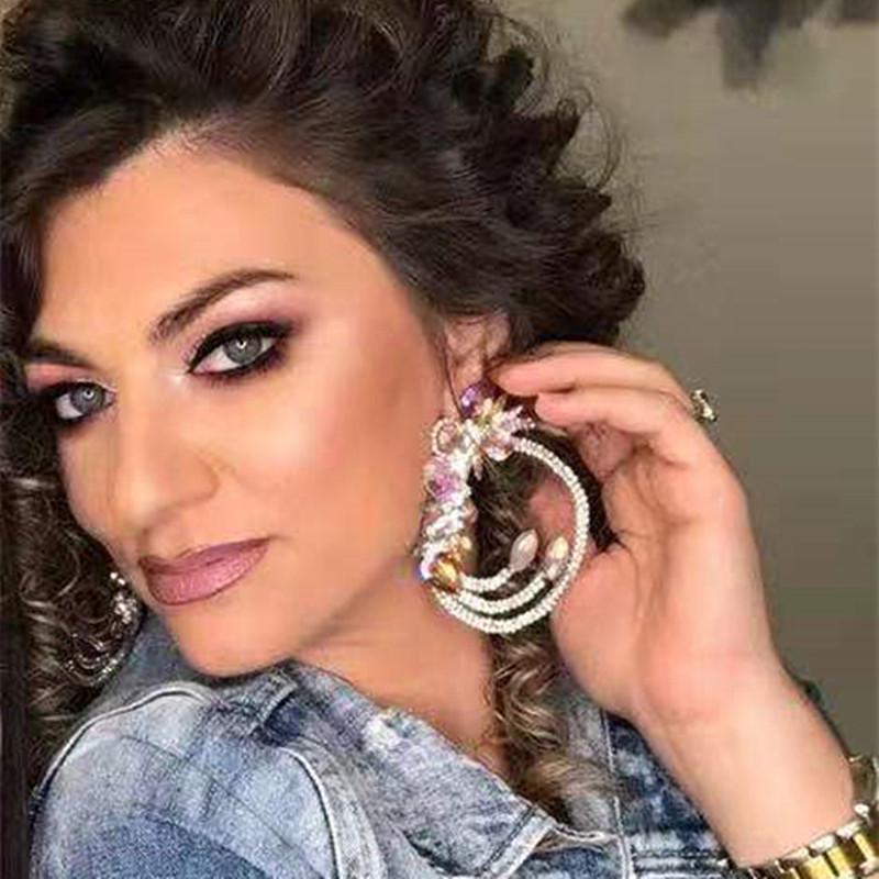 Dangle & Chandelier Boutique Shiny Rhinestone Flowers Earrings For Women Fashion Jewelry Show Birdal Statement Accessories
Dangle & Chandelier Boutique Shiny Rhinestone Flowers Earrings For Women Fashion Jewelry Show Birdal Statement Accessories