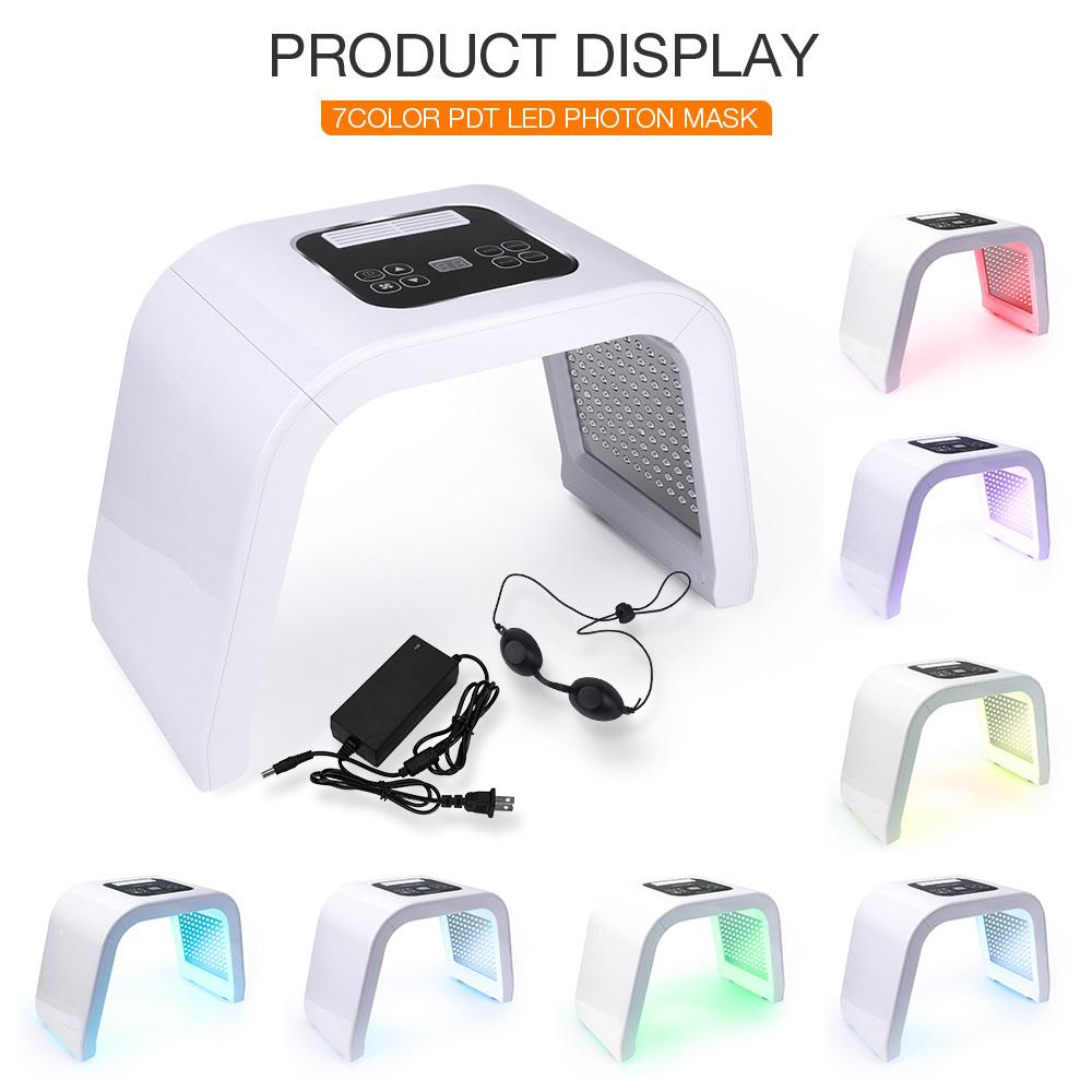 NEW Professional Photon PDT Led Light Facial Mask Machine 7 Colors Acne Treatment Face Whitening Skin Rejuvenation Light Therapy Equipment