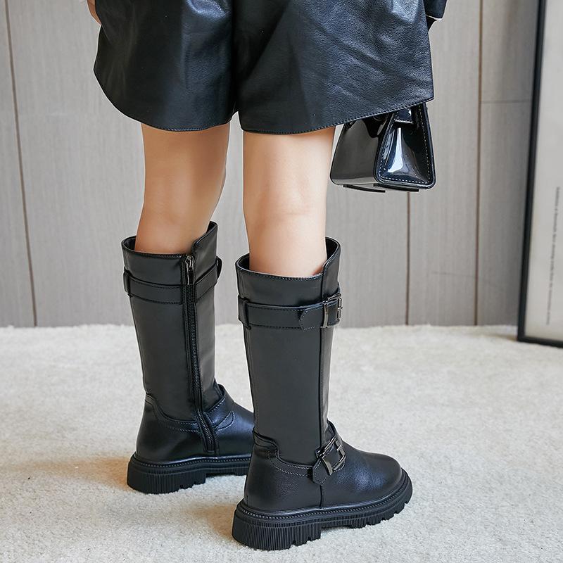 Boots Winter 2021 Black Mid-tube Leather Girls Fashion Round Toe Flat Buckle And Velvet, Black;grey
Boots Winter 2021 Black Mid-tube Leather Girls Fashion Round Toe Flat Buckle And Velvet, Black;grey