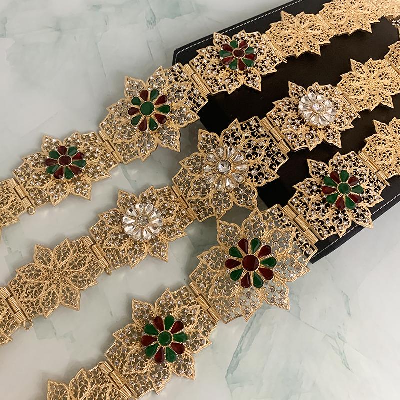 Belts Moroccan Women Caftan Belt Gold Red Green Stone Ethnic Wedding Gown Metal Waist Chain Jewelry, Black
Belts Moroccan Women Caftan Belt Gold Red Green Stone Ethnic Wedding Gown Metal Waist Chain Jewelry, Black