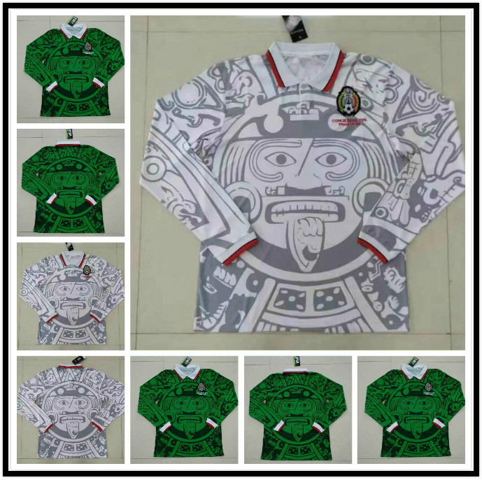 1995 1998 Retro Edition Mexico Soccer Jersey Long Sleeve short 1994 LUIS GARCIA World Cup 2006 RAMIREZ Shirt BLANCO Hernandez football uniforms
1995 1998 Retro Edition Mexico Soccer Jersey Long Sleeve short 1994 LUIS GARCIA World Cup 2006 RAMIREZ Shirt BLANCO Hernandez football uniforms