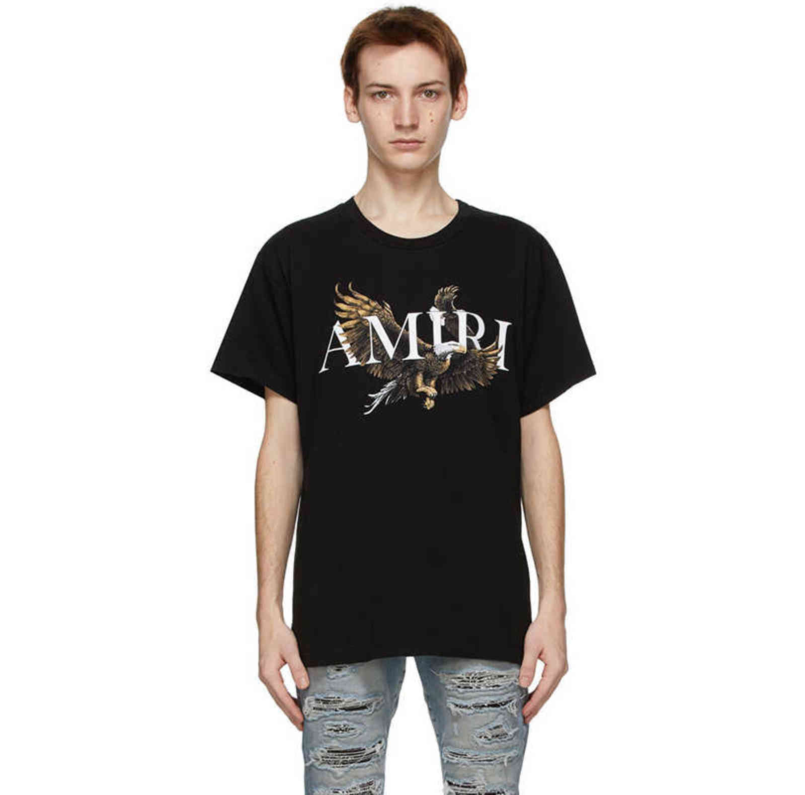Amiry 2021 New Black Fashion Eagle Print Casual Hip Hop High Street Short Sleeve T-shirt for Men and Women
Amiry 2021 New Black Fashion Eagle Print Casual Hip Hop High Street Short Sleeve T-shirt for Men and Women