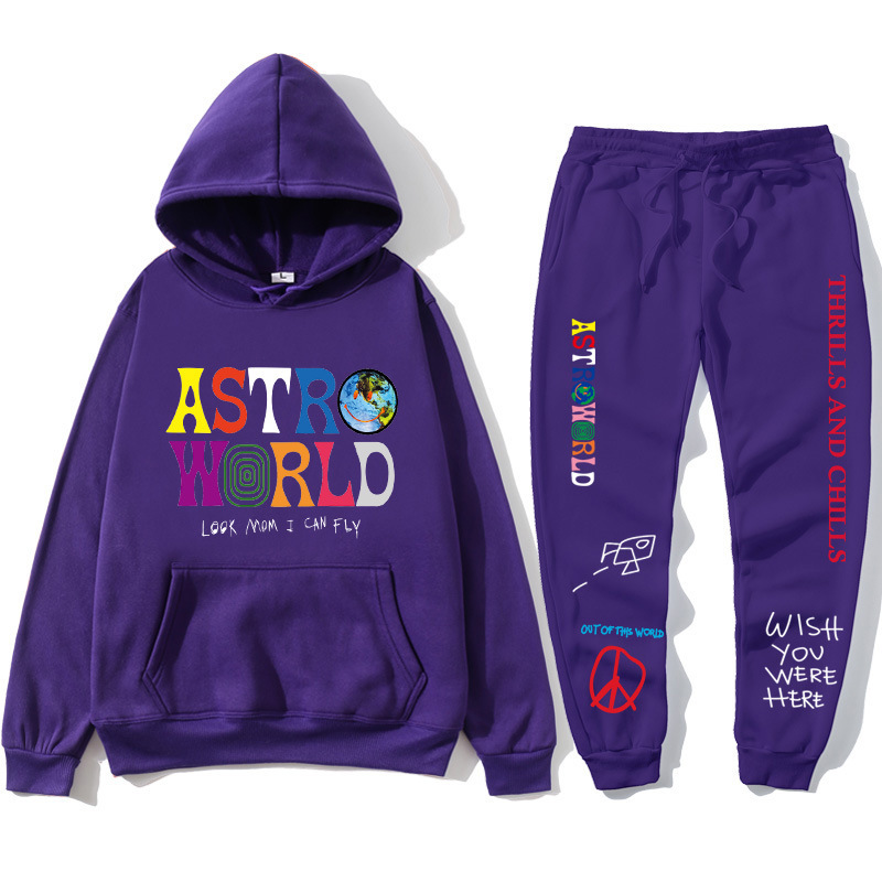 Singer Travis Scott astroworld signature sweater pants men's suit hooded firTTWN, Black
Singer Travis Scott astroworld signature sweater pants men's suit hooded firTTWN, Black