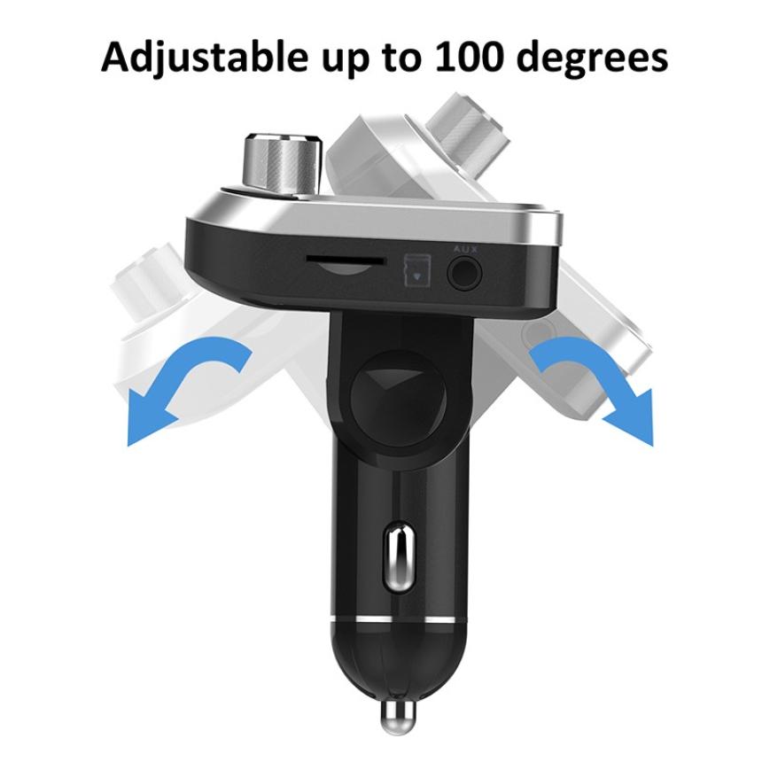 Car FM Transmitter With Remote Control Bluetooth MP3 Player Dual USB Car Modulator Charger 1.8 inch LCD Display Handsfree for Phone Call