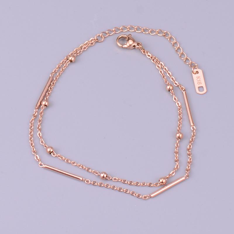 Anklets Stainless Steel Double Layer Chains For Women Accesorios, Rose Gold Color Ankle Bracelet Femme Tobillera Leg Jewelry
Anklets Stainless Steel Double Layer Chains For Women Accesorios, Rose Gold Color Ankle Bracelet Femme Tobillera Leg Jewelry
