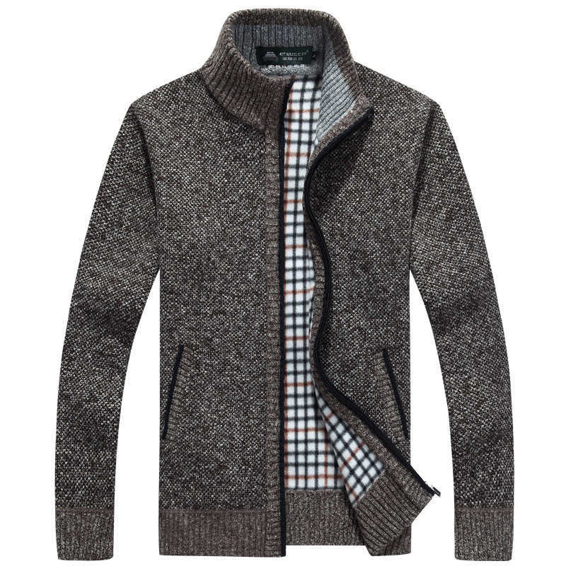 cardigan men autumn Winter Warm Wool Cardigan men's sweater with a zipper Casual Knitwear Male Clothes chompas para hombre 210818