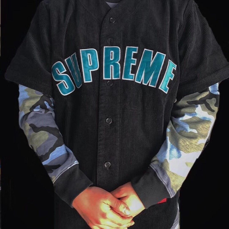 supremare get ar 18SS corporate Baseball Jersey corduroy Shirt Short Sleevefashion, White;black
supremare get ar 18SS corporate Baseball Jersey corduroy Shirt Short Sleevefashion, White;black