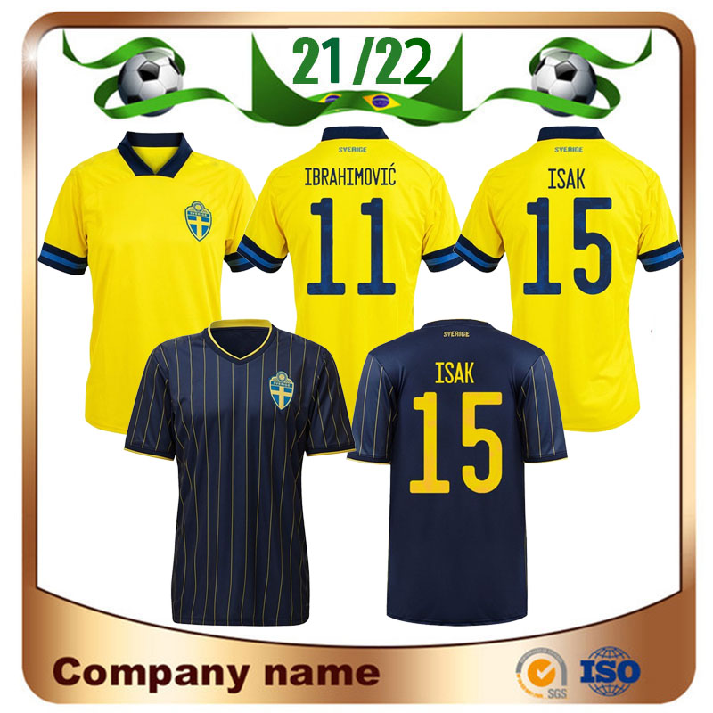 21/22 Sweden Soccer jerseys 2021 Home #11 IBRAHIMOVIC #15 ISAK #10 FORSBERG #8 EKDAL Away Man national team Football Shirts Uniform, Black;yellow
21/22 Sweden Soccer jerseys 2021 Home #11 IBRAHIMOVIC #15 ISAK #10 FORSBERG #8 EKDAL Away Man national team Football Shirts Uniform, Black;yellow