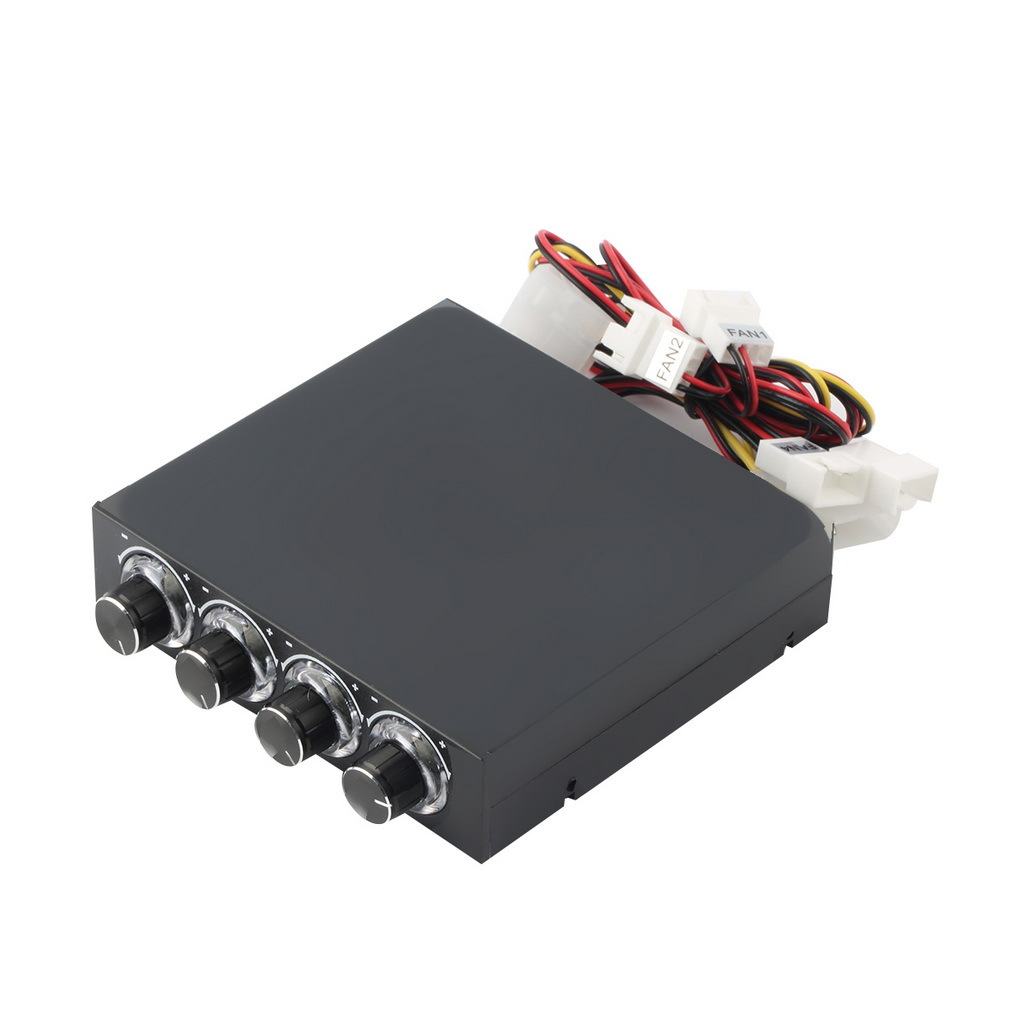 3.5Inch Pc Case Pc Hdd Cpu 4-Channels Fan Speed Controller with Blue Led Speed Fan Control Cooling Front Panel