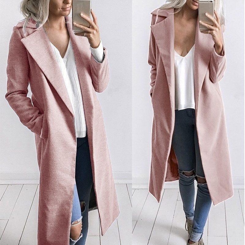 Winter Coats and Jackets Women Plus Size Long Wool Female Cloak Cape Khaki Jacket Warm Korean Elegant Vintage 210428