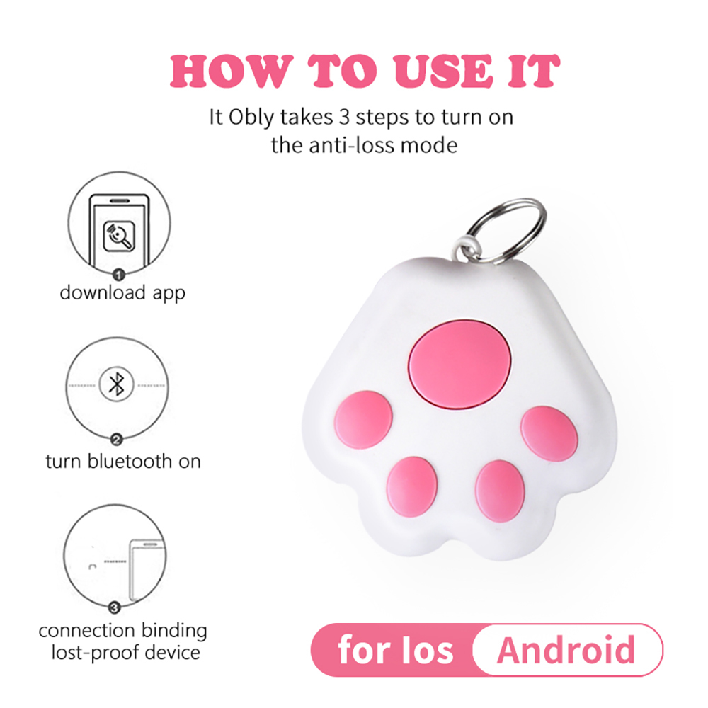 Pet Dog GPS Tracker Anti-Lost Bluetooth Trackers For Dogs Cat Key Wallet Bag Kid Trackers Finder Equipment Pets Paw Pet Products