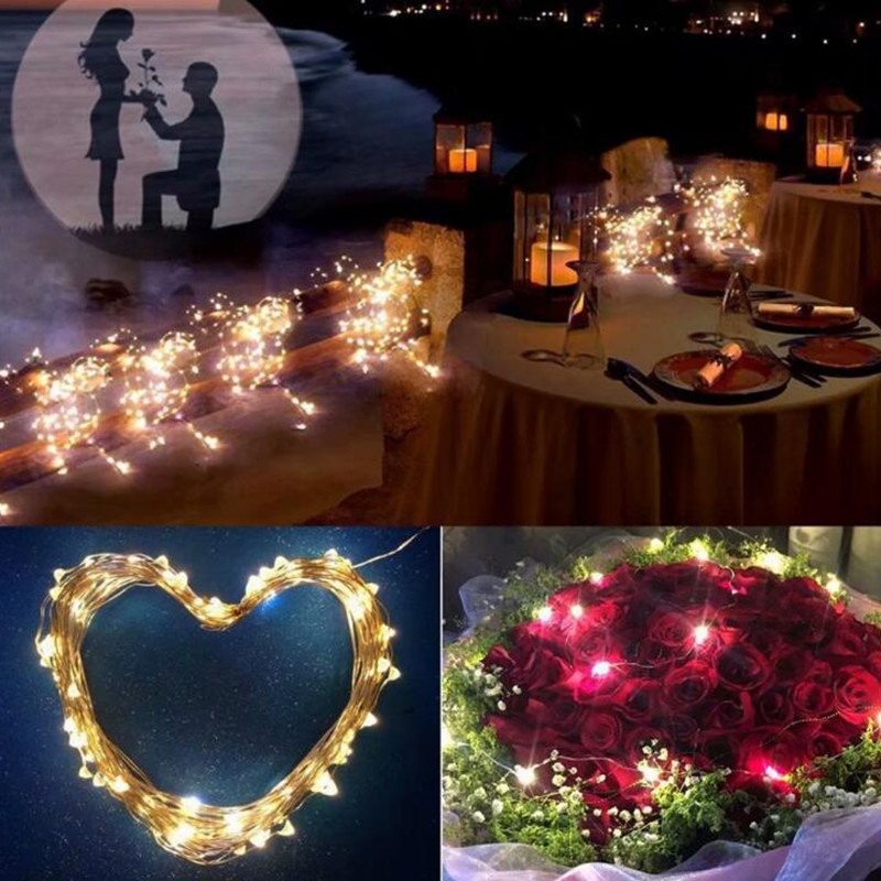 Solar String Fairy Lights 12m 100LED / 5M 50 LED Waterproof Outdoor Garland Solars Power Lamp Christmas For Garden Decoration