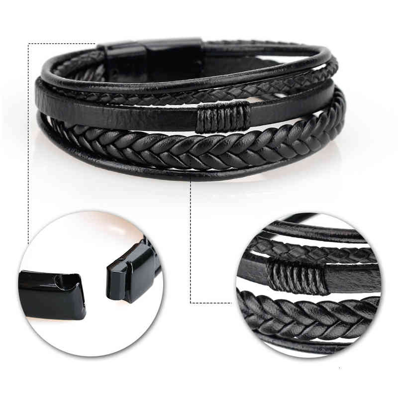 Bangle Charm Bracelets Jewelry Fashion Leather Rope Hand Woven Men's National Style