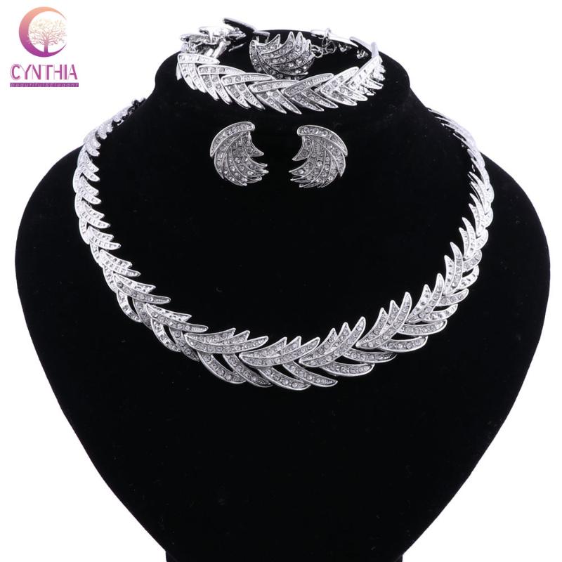Earrings & Necklace CYNTHIA Fashion Silver Plated Alloy Rhinestone Wedding Jewelry Sets Bracelet Ring For Women Bridal
Earrings & Necklace CYNTHIA Fashion Silver Plated Alloy Rhinestone Wedding Jewelry Sets Bracelet Ring For Women Bridal