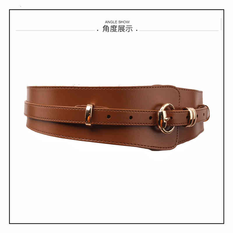 Leather Waist Cover Women's Decoration Wide Simple Accessories Versatile Belt with Dress Coat Summer