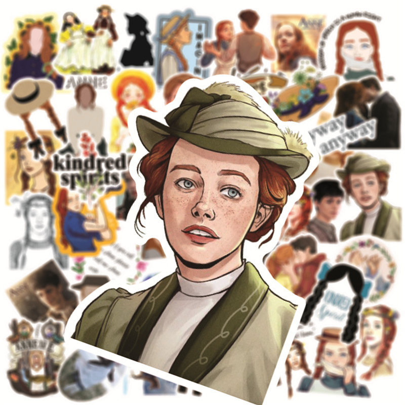 American Drama Notebook Stickers 50pcs Anna Girls Star Waterproof DIY Decals For Racing Skateboard Games Luggage Helmet Car Guitar Motorcycle Decorati