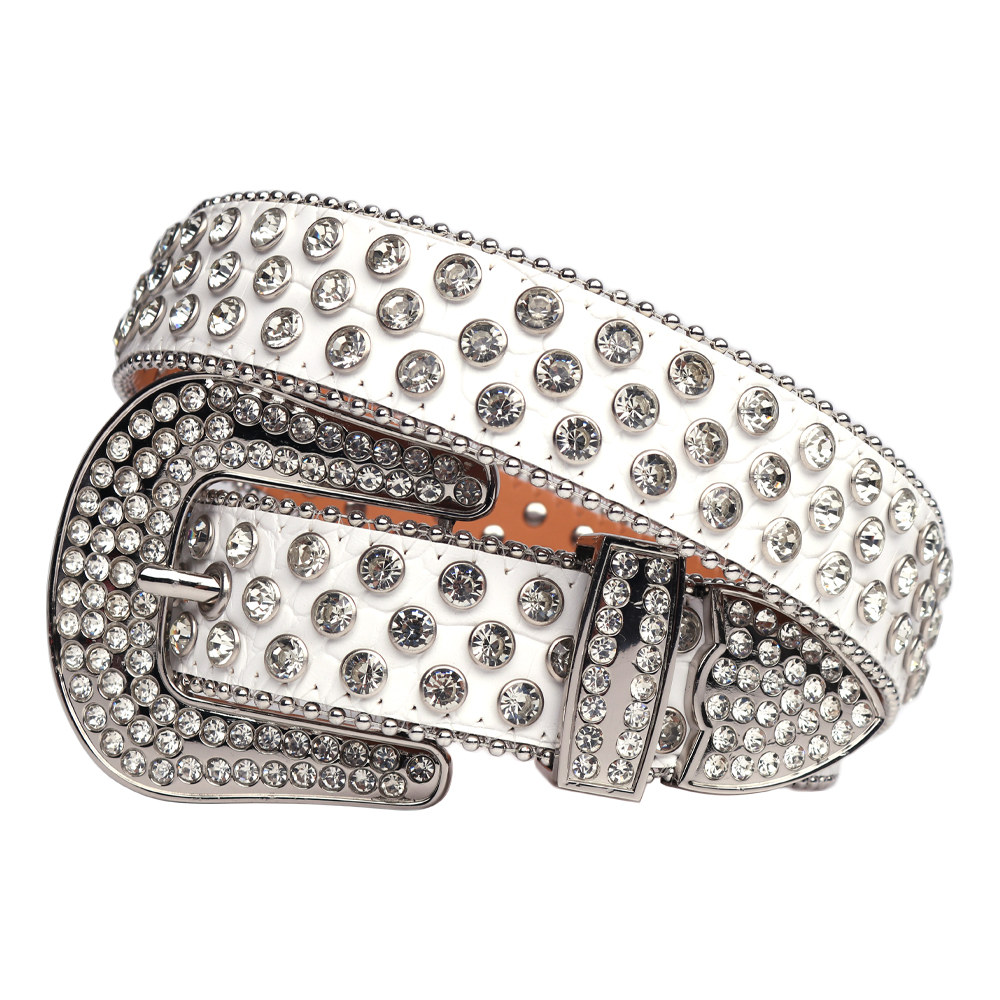 Fashion Western Rhinestones Belt Removable Buckle Cowboy Cowgirl Leather Bling Crystal Luxury Belts For Women Men, White
Fashion Western Rhinestones Belt Removable Buckle Cowboy Cowgirl Leather Bling Crystal Luxury Belts For Women Men, White