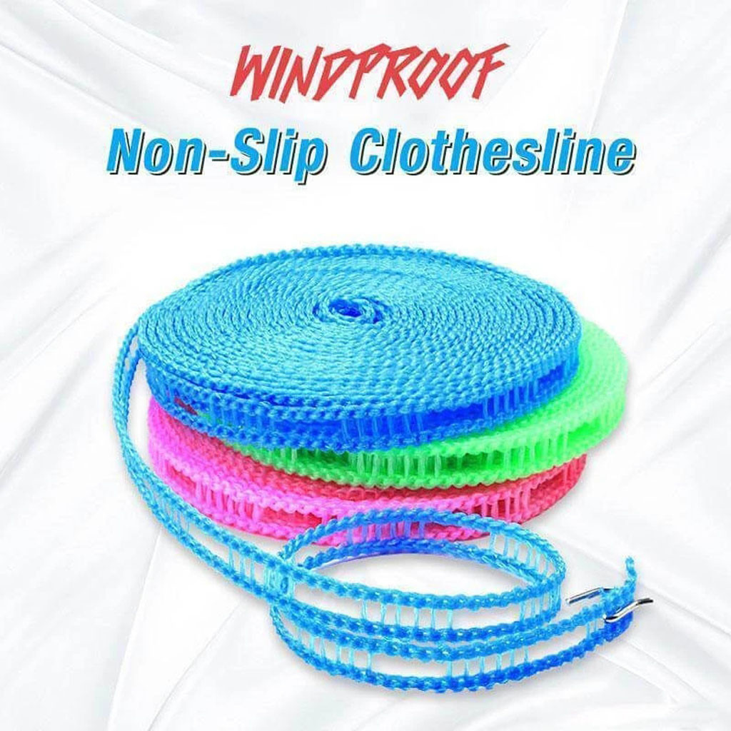 Tendedero retractile wind-proof suspension rope Drying rope hangers of anti-slip plastic clothes easy to carry retractable line