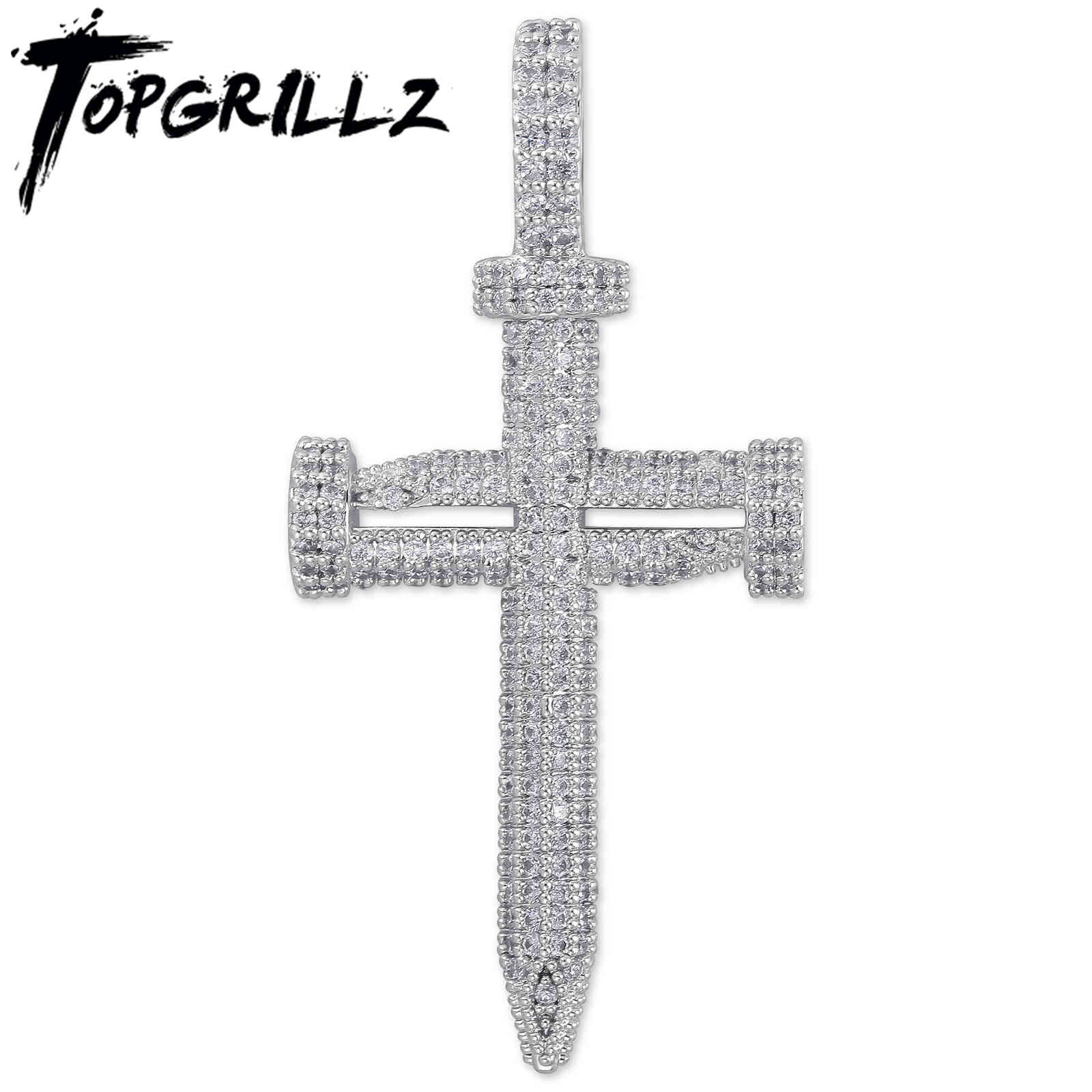 Iced Out Bling Nail Cross Pendant Necklace Mens/Women Micro Paved AAA CZ Hip Hop Gold Silver Color Charm Chains Jewelry Gift X0509
Iced Out Bling Nail Cross Pendant Necklace Mens/Women Micro Paved AAA CZ Hip Hop Gold Silver Color Charm Chains Jewelry Gift X0509