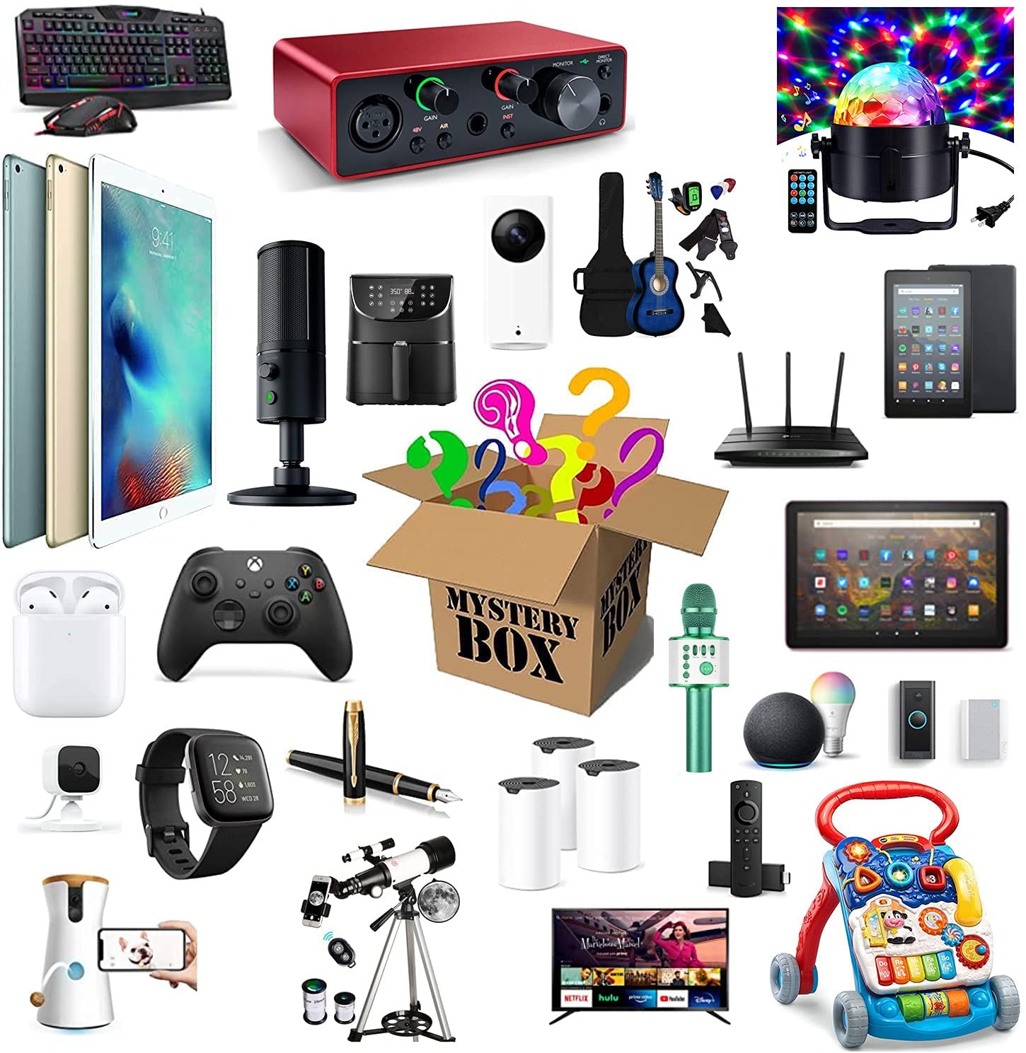 Mystery Box Electronics, Boxes Random, Birthday Surprise favors , Lucky for Adults Gift, Such As Drones, Smart Watches,
Mystery Box Electronics, Boxes Random, Birthday Surprise favors , Lucky for Adults Gift, Such As Drones, Smart Watches,