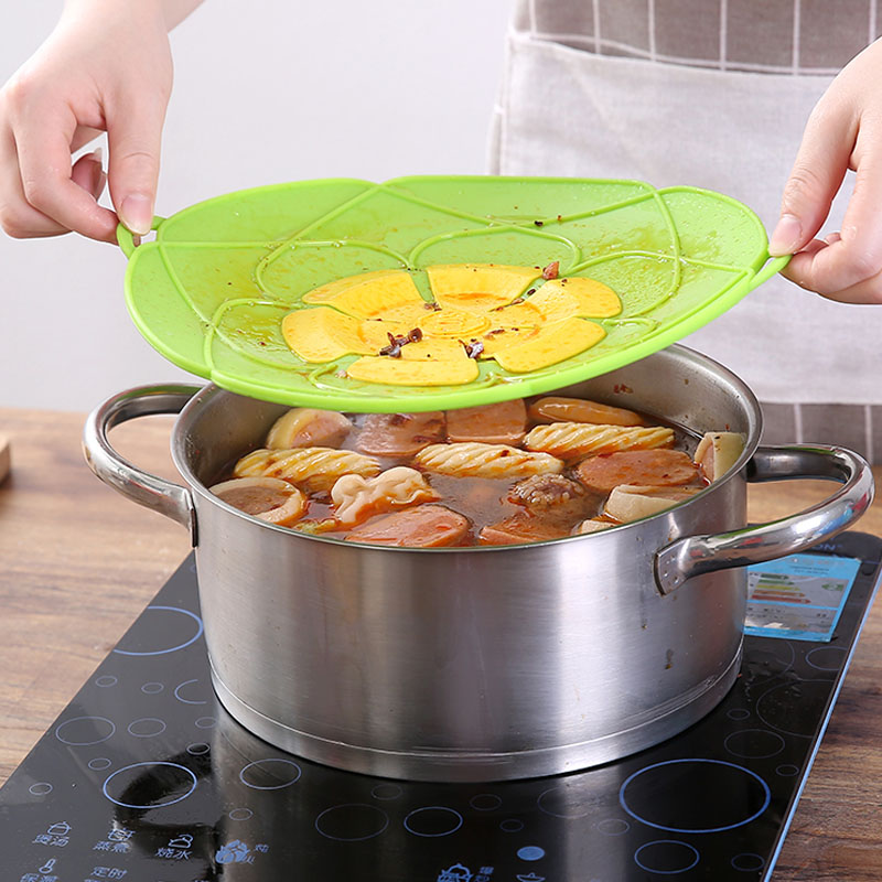 Internaul Silicone Lid Spill Stopper Cover for Pot Pan Kitchen Accessories Cooking Tools Flower Cookware Home Kitchen