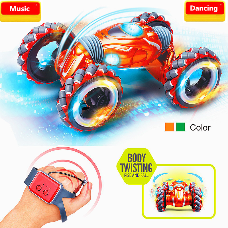40Mins Play High Speed Gesture Control 2.4G RC Twist Car With Flash Light Music Dancing Effect One Key Deformation Rotation Toys
40Mins Play High Speed Gesture Control 2.4G RC Twist Car With Flash Light Music Dancing Effect One Key Deformation Rotation Toys