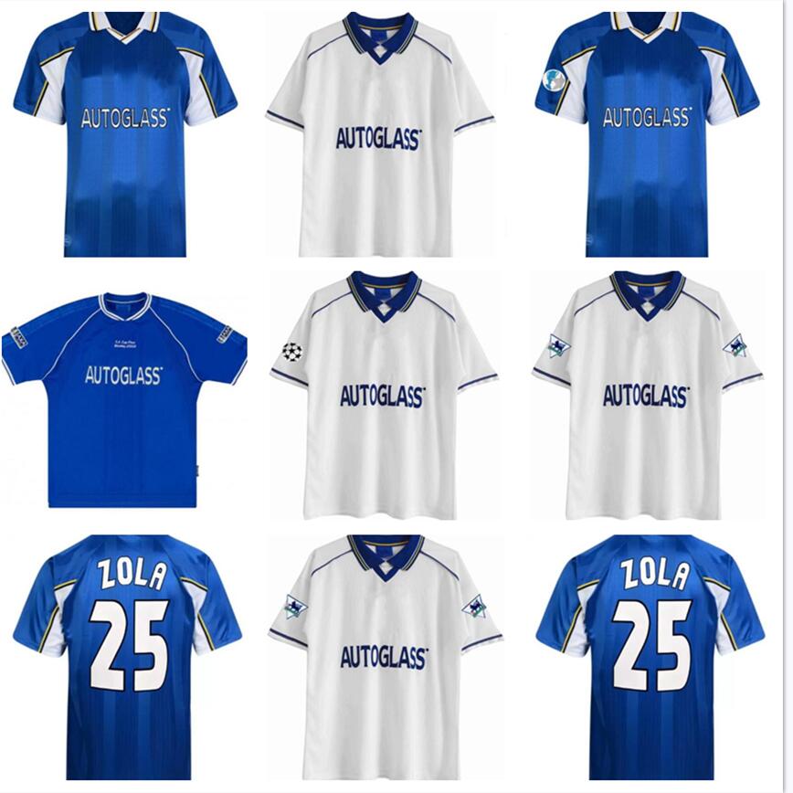 1997 1998 1999 2000 2001 ZOLA Vialli Wise retro soccer jersey Leboeuf Di Matteo Hughes Desailly Gullit vintage classic football shirt, 98 00 away jersey
1997 1998 1999 2000 2001 ZOLA Vialli Wise retro soccer jersey Leboeuf Di Matteo Hughes Desailly Gullit vintage classic football shirt, 98 00 away jersey