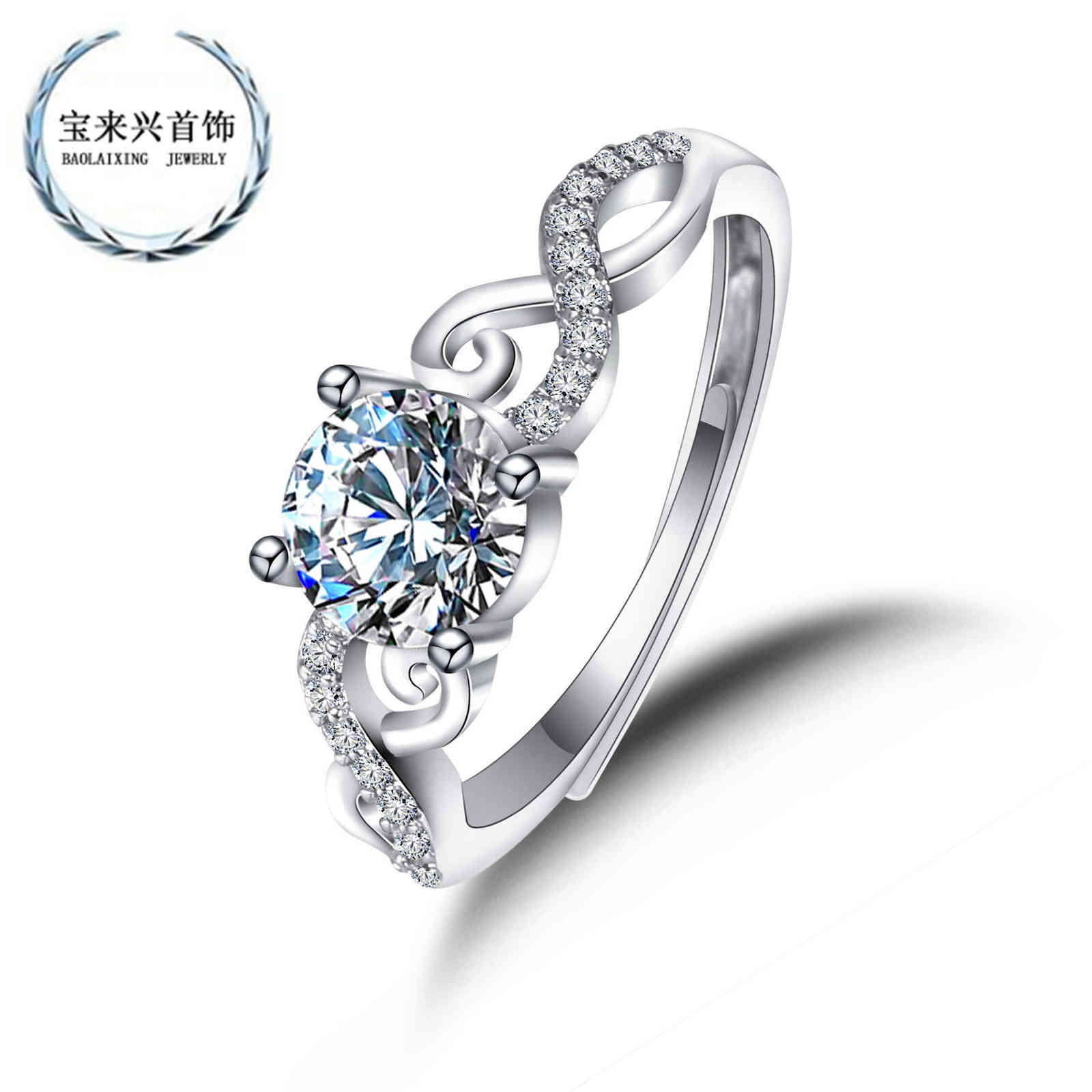 Ring S925 Sterling Silver One Interwoven Love Lingering Forever Diamond with Four Claws of Mosangshi
Ring S925 Sterling Silver One Interwoven Love Lingering Forever Diamond with Four Claws of Mosangshi