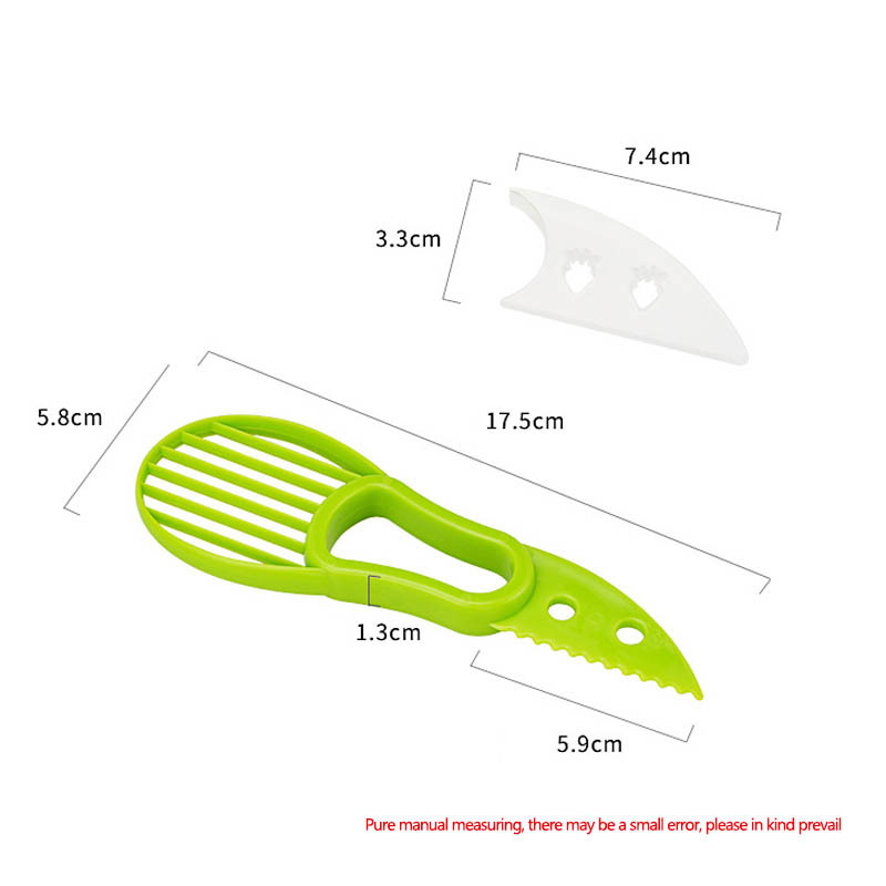 3-in-1 Fruit Corer Fruit Cutter Pulp Separator Plastic Knife Avocado Slicer Vegetable Tools 1 Pc Kitchen Gadgets