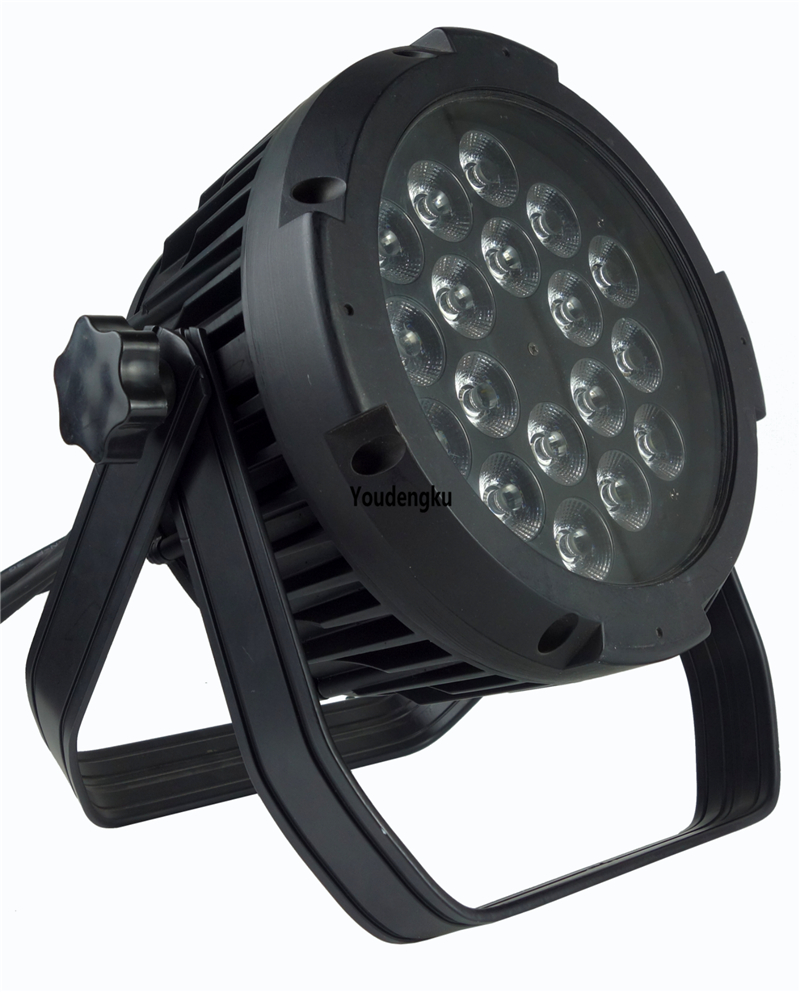 2 pcs Disco outdoor slim Flat Par led event light 18x10W 4 in 1 rgbw waterproof led par 64 party washing light