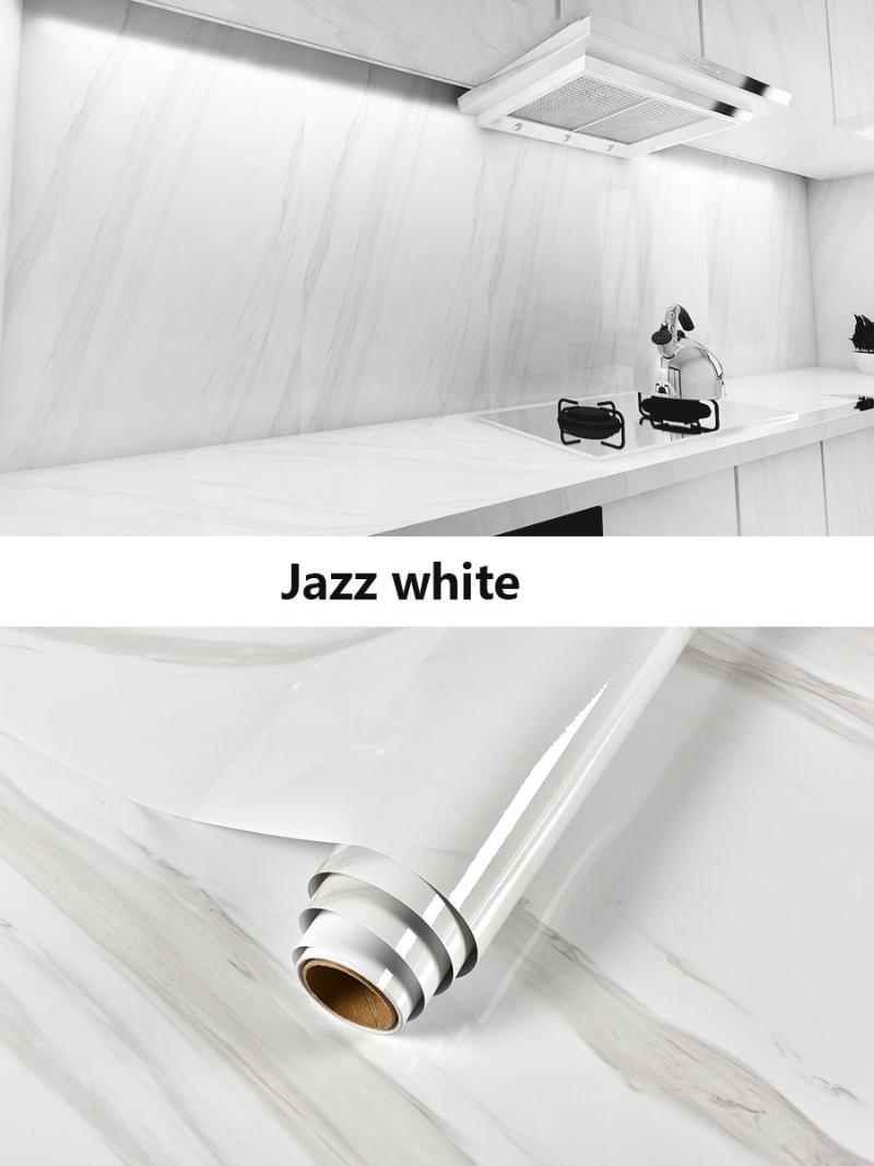 Wallpapers Marble Self-adhesive Wallpaper Thicken Waterproof Cabinet Countertop Pattern Kitchen Oil-proof PVC