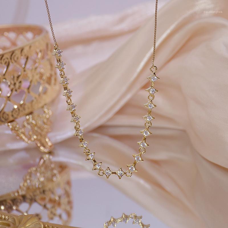 Ins Shining Bling Zircon Clavicle Chain Charm Star Necklaces For Women Wedding Pendant 14K Real Gold Jewelry Chains, Silver
Ins Shining Bling Zircon Clavicle Chain Charm Star Necklaces For Women Wedding Pendant 14K Real Gold Jewelry Chains, Silver