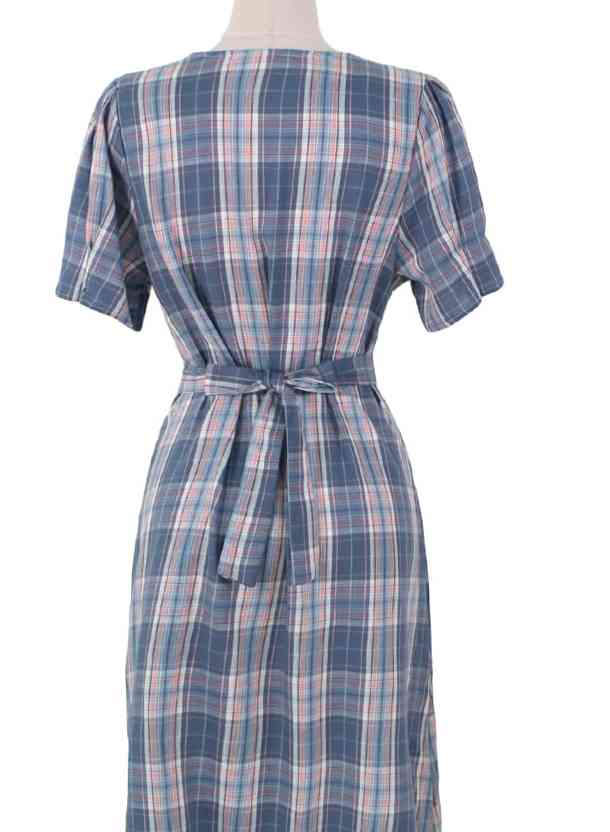 S- XL Plus Size Summer Dress Girls Party Female Vintage PLAID short Sleeve Women es purple oversize Robe Vestido 210423