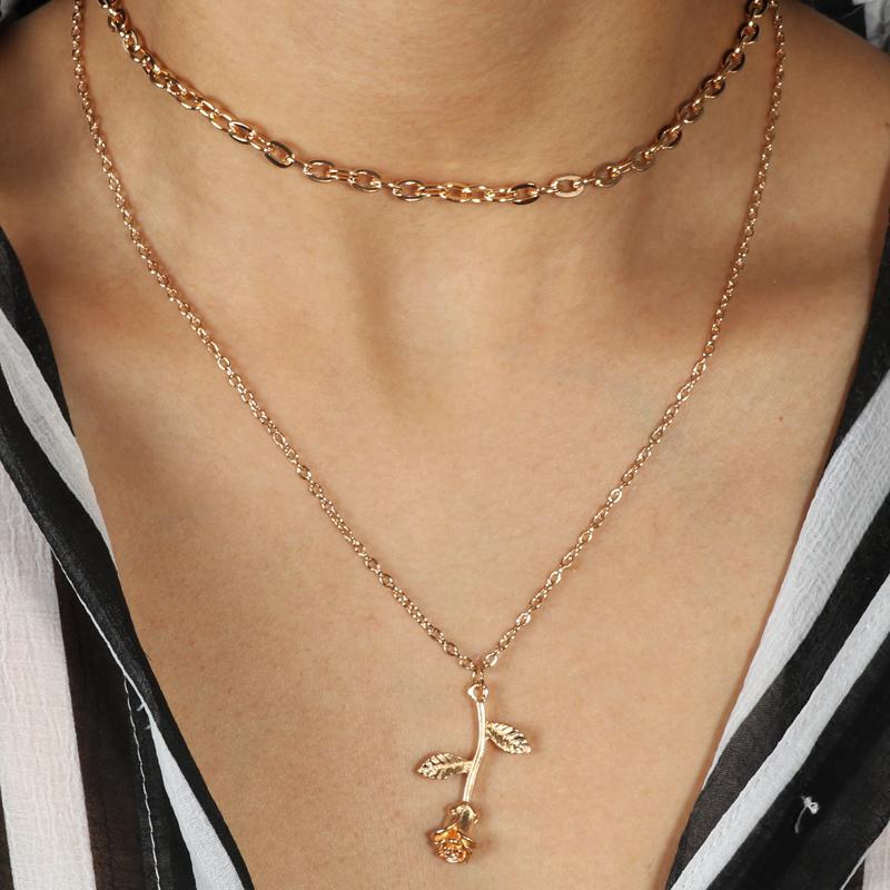Punk Style Big Statement Rose Flowers Clavicle Chain Necklaces For Women 2021 Fashion Gold Silver Color Pendants Jewelry Gifts Chains
Punk Style Big Statement Rose Flowers Clavicle Chain Necklaces For Women 2021 Fashion Gold Silver Color Pendants Jewelry Gifts Chains