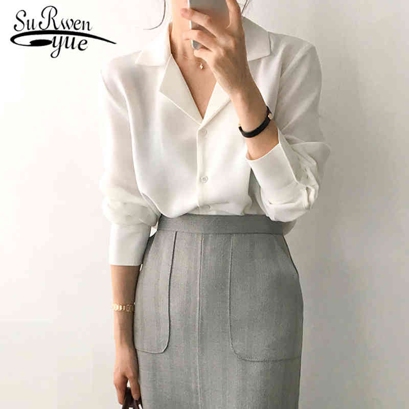Solid White Chiffon Blouse Office Shirt Womens Tops and Blouses Blusas Mujer De Moda Long Sleeve Women Clothes 7686 50 210521, Khaki
Solid White Chiffon Blouse Office Shirt Womens Tops and Blouses Blusas Mujer De Moda Long Sleeve Women Clothes 7686 50 210521, Khaki