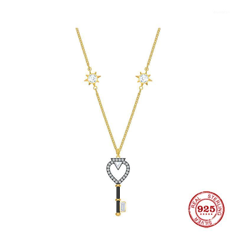 Fashion Charms 925 Sterling Silver Luxury Jewelry Gift For FemaleYellow Exquisite And Sophisticated Key Necklace Chains
Fashion Charms 925 Sterling Silver Luxury Jewelry Gift For FemaleYellow Exquisite And Sophisticated Key Necklace Chains