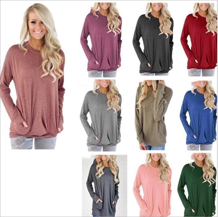 shirts women long sleeve casual bat sleeve pocket t-shirt summer tees fashion solid blouses blusas apparel women's clothing b4017, White
shirts women long sleeve casual bat sleeve pocket t-shirt summer tees fashion solid blouses blusas apparel women's clothing b4017, White