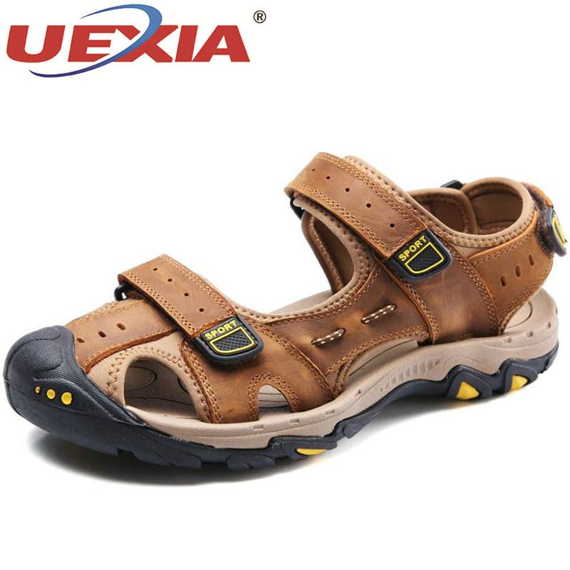 Sandals UEXIA Fashion Summer Leisure Beach Men Shoes High Quality Leather The Big Yards Mens Size 38-48, Black
Sandals UEXIA Fashion Summer Leisure Beach Men Shoes High Quality Leather The Big Yards Mens Size 38-48, Black