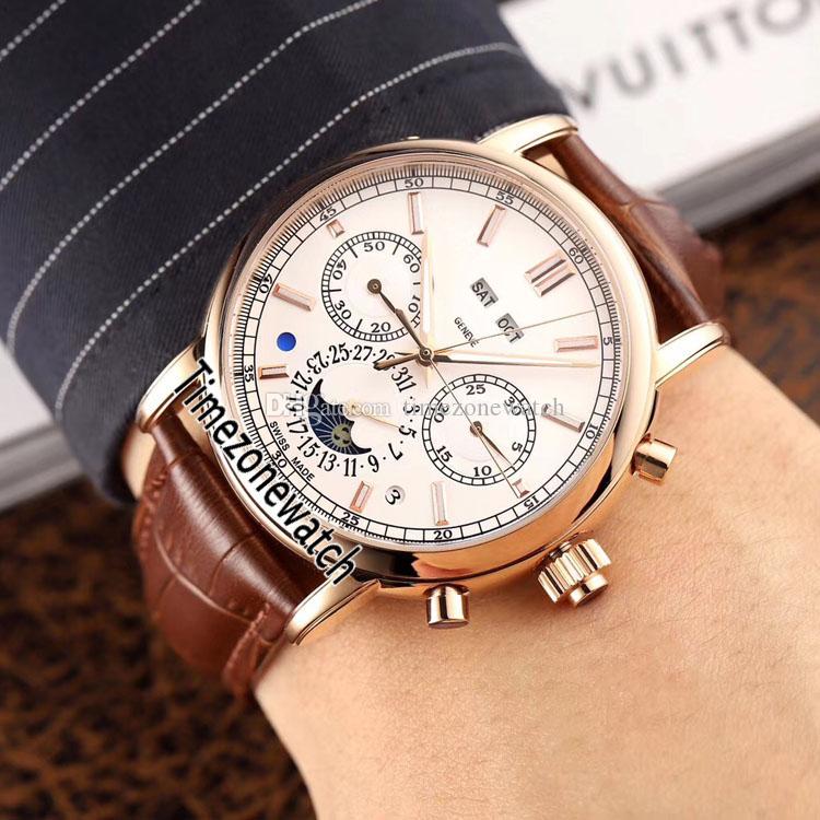 New 5204R-001 Automatic Mens Watch Moon Phase Complicated Rose Gold Case White Dial Perpetual Calendar Gents Watches Brown Leather Strap Timezonewatch E28b2, Customized waterproof service
New 5204R-001 Automatic Mens Watch Moon Phase Complicated Rose Gold Case White Dial Perpetual Calendar Gents Watches Brown Leather Strap Timezonewatch E28b2, Customized waterproof service