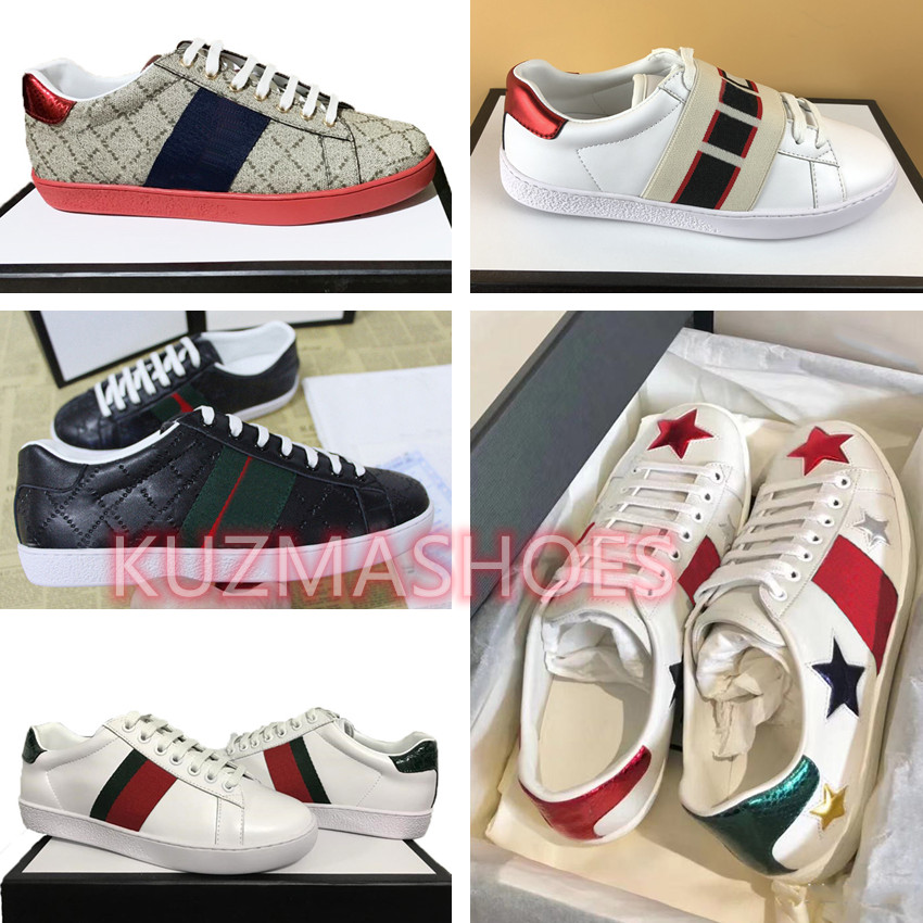 Luxury designer sneakers Men Women Casual Shoes Flat Platform Snake Top Quality Chaussures Leather Ace Bee Embroidery Stripes Walking Sports, Black mark red-green side
Luxury designer sneakers Men Women Casual Shoes Flat Platform Snake Top Quality Chaussures Leather Ace Bee Embroidery Stripes Walking Sports, Black mark red-green side