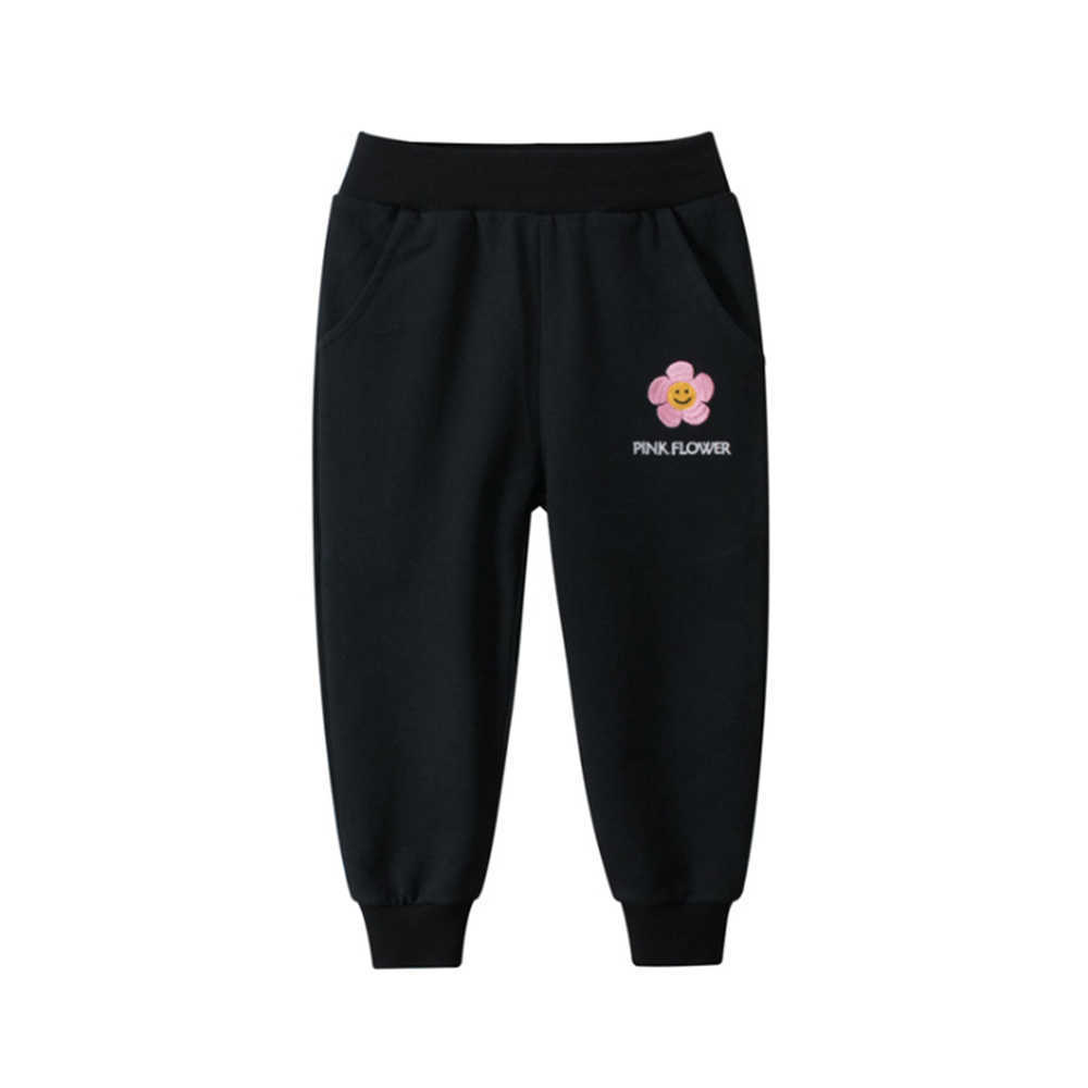 Mudkingdom Girls Jogger Sweatpants Fashion Daisy Flower Elastic Waist Trousers for 210615